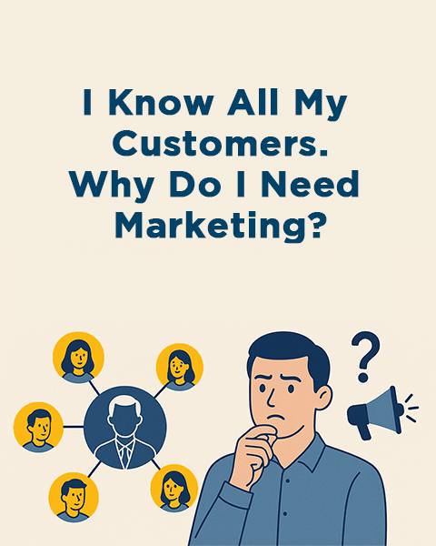 I Know All My Customers. Why Do I Need Marketing